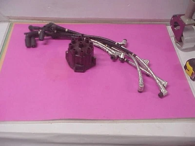 8 Delphi Ignition Spark Plug Wires & Heat Shield Insulation& MSD Distributor Cap - Imagem 1 de 4