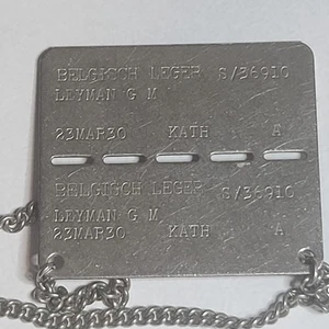 Belgisch Leger Bulgarian Legionnaire Dog Tags Military Issue - Picture 1 of 3