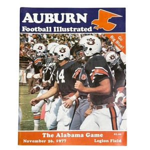 Vtg 1977 Iron Bowl Football Program Alabama Crimson Tide Auburn Tigers  Bear 70s - Picture 1 of 15