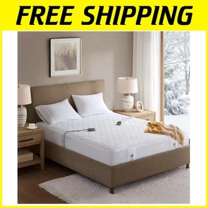 Elektrische Matratzenauflage aus Baumwollmischung - tiefe Tasche, Queen-Size-Bett - Bild 1 von 12