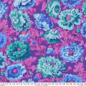 NEW! KAFFE FASSETT PHILIP JACOBS ROSEMARY PJ134 BLUE FLORAL FABRIC 1/2 YD - Picture 1 of 2