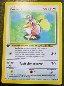 1999 Pokemon German Base 1st Edition CCG #27 Porentai (Farfetch'd) - Picture 1 of 3