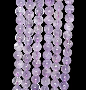 PIEDRA PRECIOSA AMATISTA LAVANDA 6 MM REDONDA 6 MM CUENTAS SUELTAS 15,5 pulgadas - Imagen 1 de 4