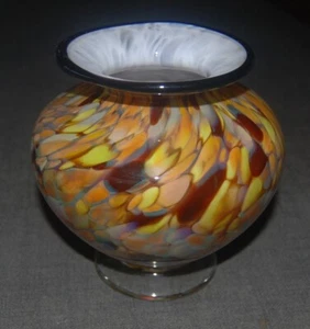 Hand Blown Art Glass Vase 5 1/2" Tall Signed Hoerauf 2008 - Picture 1 of 6