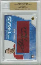 Glenn Hall 2004-05 ITG In The Game Ultimate Memorabilia 10 of 10 Signature