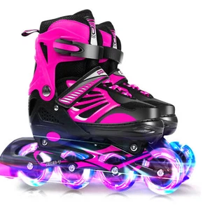 Adjustable Illuminating Inline Skates with for Kids and O4N2 - Picture 1 of 9