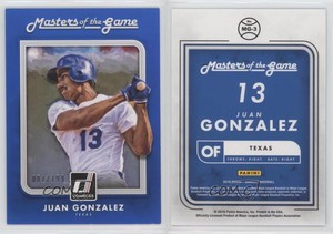 2016 Panini Donruss Masters of the Game Blue /199 Juan Gonzalez #MG-3