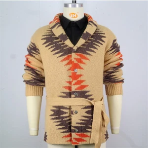 Cárdigan Suéter Tribal Azteca Nativo Americano Suroeste Chimayo Diseño Cosaco - Imagen 1 de 9