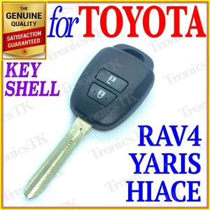 For Toyota Rav4 Yaris Hiace Van Remote Key Blank 2 Button Replacement Shell/Case - Foto 1 di 7