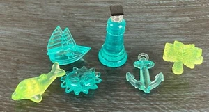Miniature, plastic, nautical/coastal/beach themed, accents, craft pieces - Picture 1 of 12