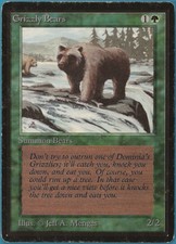 Grizzly Bears Beta HEAVILY PLD Green Common MAGIC MTG CARD (ID# 242791) ABUGames