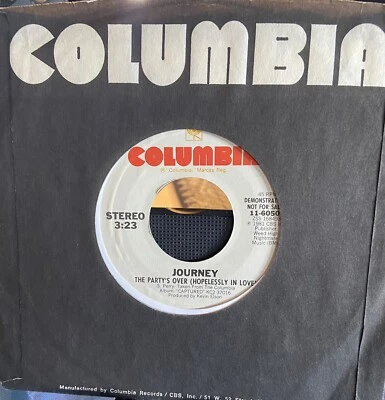 JOURNEY  “The Party's Over “ Promo 45 NM! - Image 1 of 3