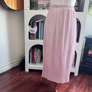 Aritzia Wilfred Damen rosa Plissee Midi Rock Gr. S Schlitz weich Mädchen romantisch - Bild 1 von 10