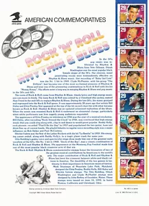 # 420 29c Rock 'n' Roll Rhythm & Blues #2737a 1993 USPS GEDENKSTEMPEL TAFEL - Bild 1 von 3