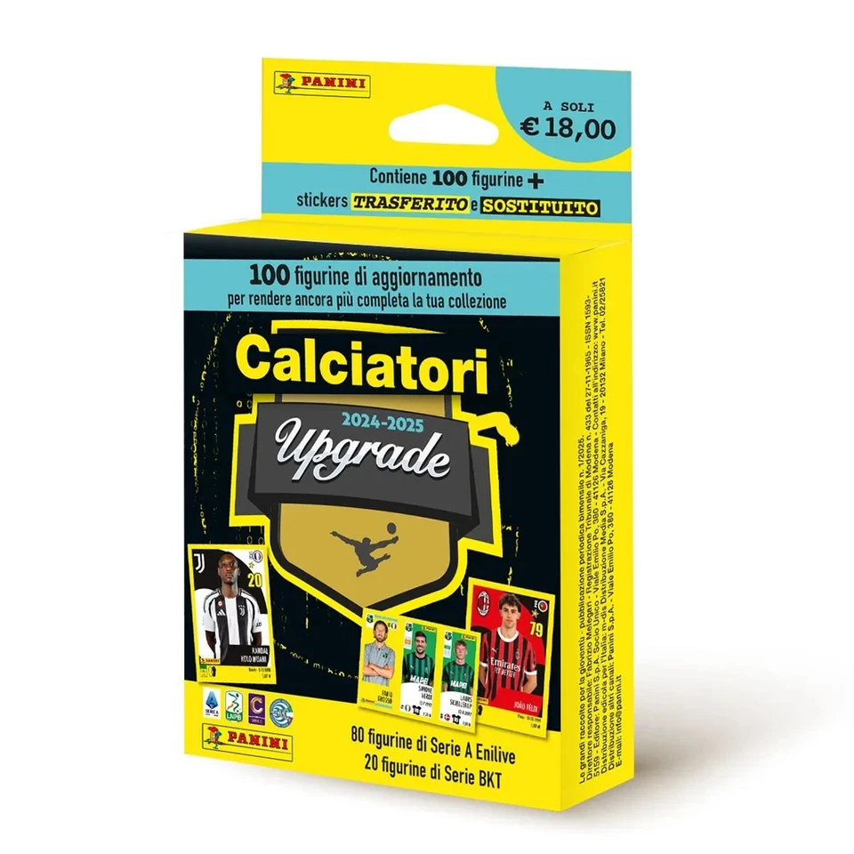 CALCIATORI PANINI 2024-2025 SET DI AGGIORNAMENTO CALCIATORI UPGRADE 100 FIGURINE - Immagine 1 di 1
