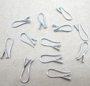 50PCS NEW Jewelry Finding White K  Pinch Bail Hooks For Earring Wholesale - Picture 1 of 1