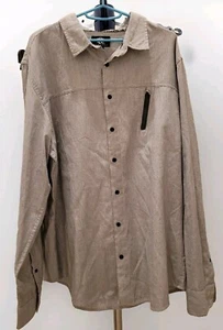 Rock & Republic grau schwarzes Button Down Hemd Gr. XL Reißverschlusstasche - Bild 1 von 5