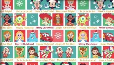 Hallmark Wrapping Paper Disney 100 Years Of Wonder Jumbo Roll Christmas 70 sq ft - Image 1 of 4
