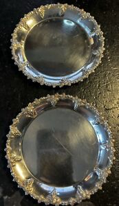 Pair Of Victorian Silver Plated Card Trays