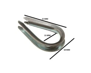Wire Rope Thimble 5mm 3/16 BZP ZP Pack Size 4 - Picture 1 of 1