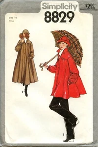 De Colección Simplicity 8829 Misses Impermeable Sin Forro O Chaqueta y Sombrero Patrón Talla 12 - Imagen 1 de 4