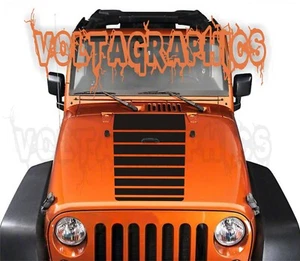 Vinyl Hood Decal compatible with Jeep Wrangler/Gladiator Blackout Stripes - Bild 1 von 1