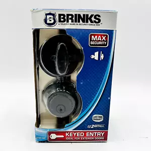 Brinks Entrada con Llave Ideal para Puertas Exteriores Negro Mate Deadbolt Max Seguridad - Imagen 1 de 5