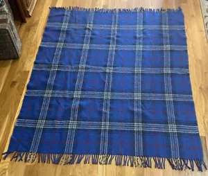 Vtg Highland Home Industries Tartan Plaid Throw Fringe Wool Scotland **NICE** - Picture 1 of 11
