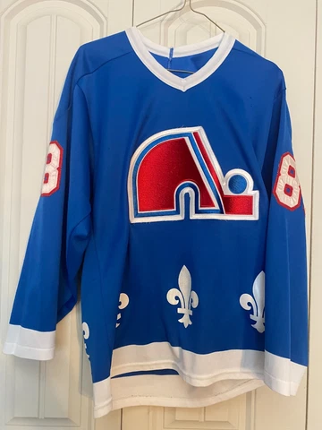 QUEBEC NORDIQUE BLUE LINDROS CCM MIC HOCKEY JERSEY - S Cover