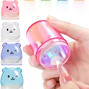 Silicone Nail Stamper Set French Nail Stamp Cute Bear Jelly Stamper With - Picture 1 of 22