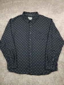 Marmot Mountain Works Shirt Mens Extra Large Black Stripe Dotted Midwest Flannel - Picture 1 of 20