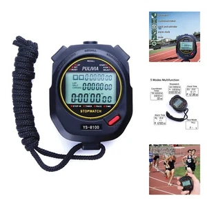 Timer Lap Split Digital with Clock Calendar Alarm, Large Display for Sports C... - Picture 1 of 8