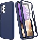 For Samsung Galaxy A32 5G Case with Built in Screen Protector Shockproof Navy Bl