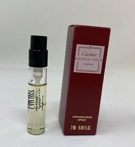 2 CARTIER Baiser Vole Parfum Sample Spray vial 2 ml for Women Brand New & Fresh