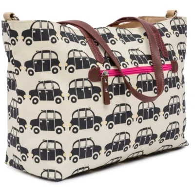 BRAND NEW - Pink Lining Notting Hill Tote Bag - Black Cabs Changing /Nappy Bag - image 1 of 3