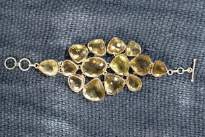 bracciale indiano in argento bracciale citrino350 - Foto 1 di 9