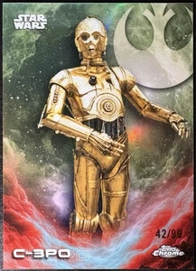 2025 Topps Chrome Star Wars Costco Exclusive - #CE-7 - C-3PO Green Refractor /99 - Picture 1 of 2