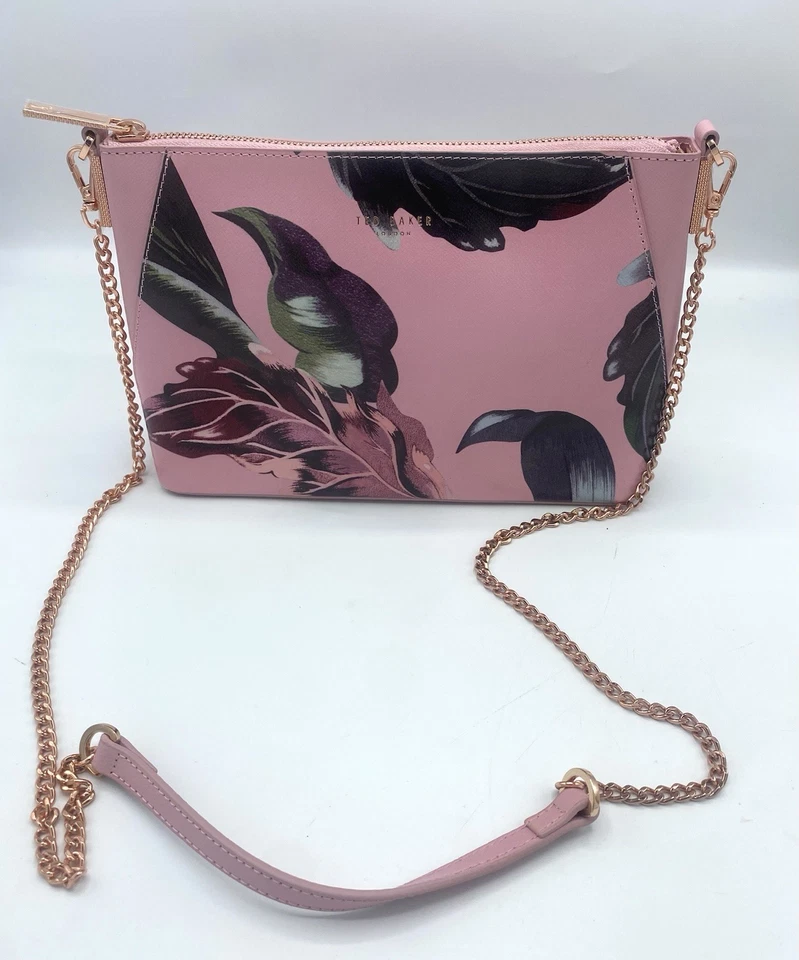 Bolso Bandolera Ted Baker Julia Eden Cuero Rosa - Rosa con Cadena Oro Rosa Foto 1 de 4