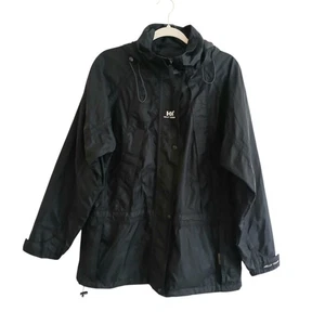 Helly Hansen Tech wasserdichte Jacke Herren Medium schwarz durchgehender Reißverschluss Taschen gefüttert - Bild 1 von 11