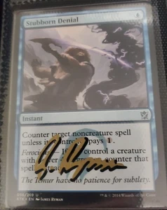 MTG Stubborn Denial Khans of Tarkir Regular SHADOW SIGNED BY ARTIST - Picture 1 of 1