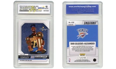 2025 Panini SHAI GILGEOUS-ALEXANDER Thunder NBA Finals MVP Card #638 GEM ESTADO PERFEITO 10 - Imagem 1 de 3
