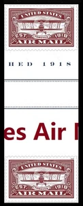 US 5282 Centennial Air Mail Red F horz gutter pair C MNH 2018 - Picture 1 of 1
