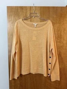 EILEEN FISHER Organic Linen Knit Pullover Sweater Top Bateau Neck NWT Size XL - Picture 1 of 8