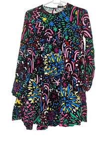 STELLA MCCARTNEY Girls Black Firework Logo Dress - Size 12Y NWT - Picture 1 of 3