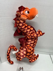 Classic Toy Red Orange Dragon Dinosaur Plush 15" Tall - Picture 1 of 8