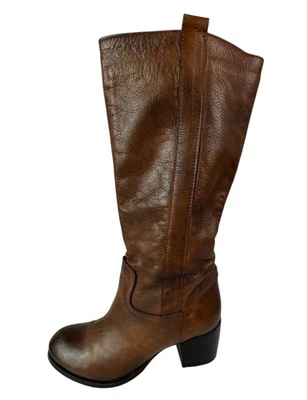 Bota de equitación Hecha en Italia para mujer 37 US7.5 Pullon alta cuero envejecido bruñido Foto 1 de 4