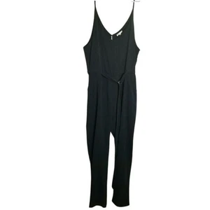 Go Coco NWT Black Sleeveless V Neck Jumpsuit Belt Pockets Li Plus Size 2XL Basic - Picture 1 of 8