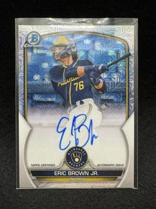 2023 Bowman #BMA-EB Eric Brown Jr. Chrome Prospects Autographs Mojo Refractors - Picture 1 of 2