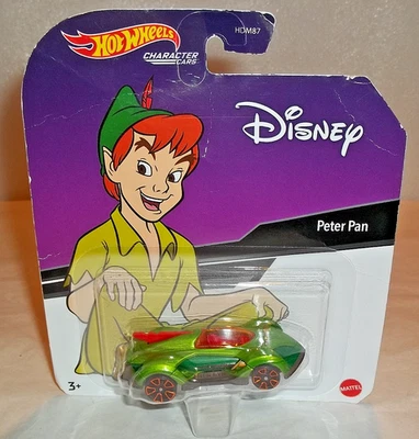 Coche Personaje Disney Hot Wheels Peter Pan Verde Diecast Mattel HDM87 NUEVO ENVÍO GRATUITO Foto 1 de 4