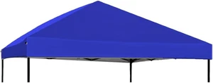 8X8 Canopy Replacement Top Outdoor Tent Only Silver Coated Cover with Ropes - Picture 1 of 12